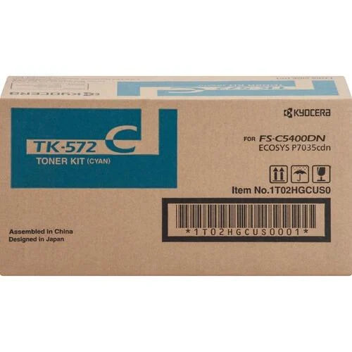 Kyocera Mita Genuine OEM TK572C (TK-572C) Cyan Toner Cartridge aka 1T02HGCUS0 (12K YLD)