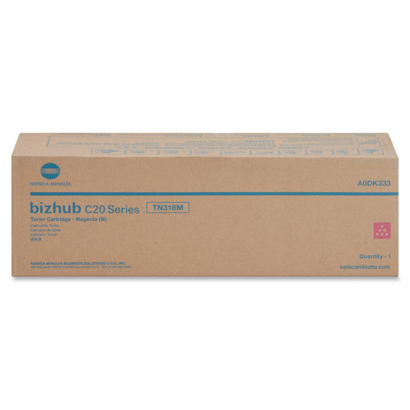 Konica Minolta Genuine OEM A0DK333 (TN318M) Magneta Toner Cartridge (8K YLD)