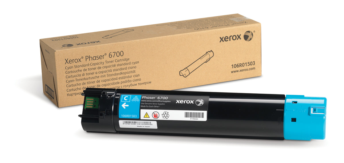 106R01503 Cyan Standard Capacity Toner Cartridge, Phaser 670