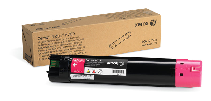 106R01504 Magenta Standard Capacity Toner Cartridge, Phaser