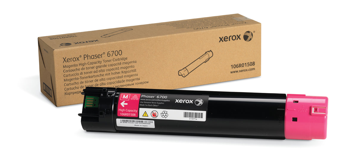106R01508 Magenta High Capacity Toner Cartridge, Phaser 6700