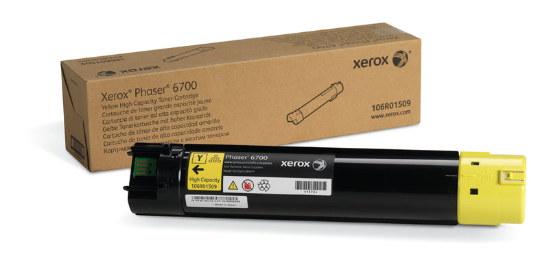 106R01509 Yellow High Capacity Toner Cartridge, Phaser 6700