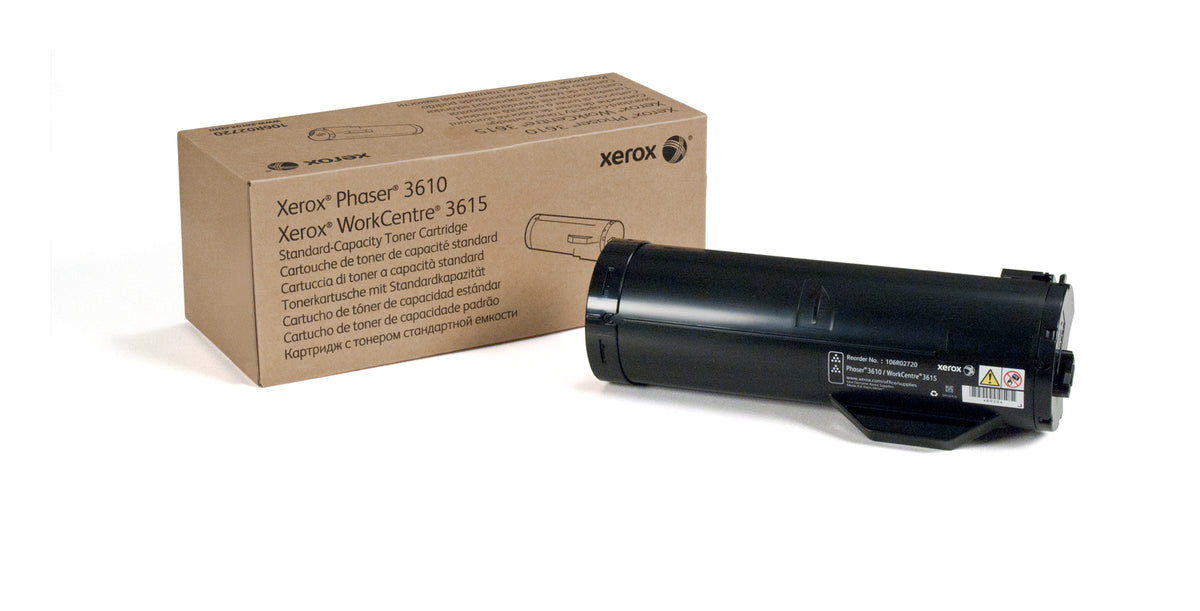 106R02720 Black Standard Capacity Toner Cartridge, Phaser 36