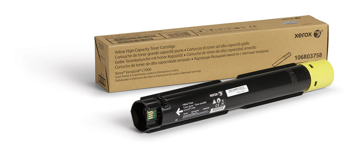 106R03758 Xerox TONER CARTRIDGE GENUINE YELLOW HIGH CAP