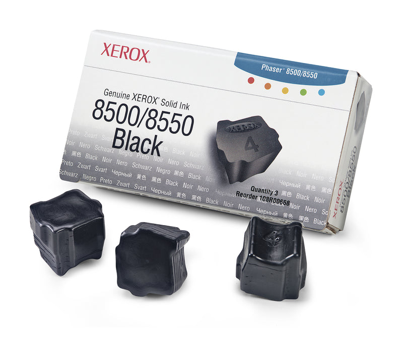 108R00668 Genuine Xerox Solid Ink 8500/8550 Black (3 Sticks)