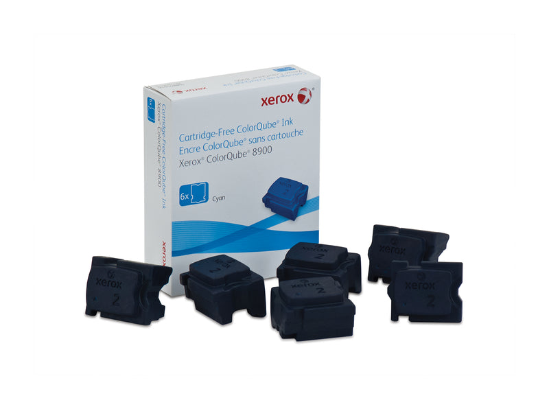 108R01014 Xerox Colorqube Ink Cyan, Colorqube 8900 (6 Sticks