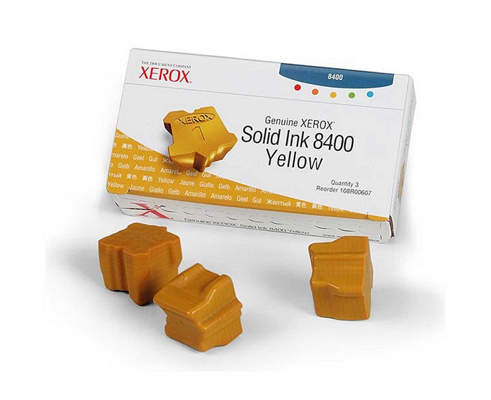 108R00607 PHASER 8400 YELLOW SOLID STICK 3/BX