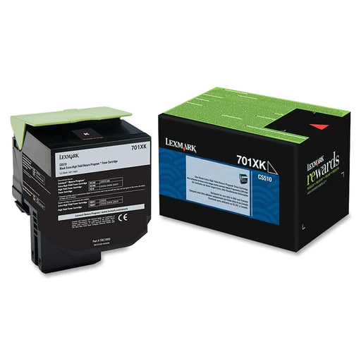 Lexmark CS510 Black Toner Cartridge, Extra High Yield, Genuine OEM (70C0XKG, 70C0X10, 700X1, 701XK)