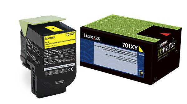Lexmark CS510 Yellow Toner Cartridge, Extra High Yield, Genuine OEM (70C0XYG, 70C0X40, 700X4, 701XY)