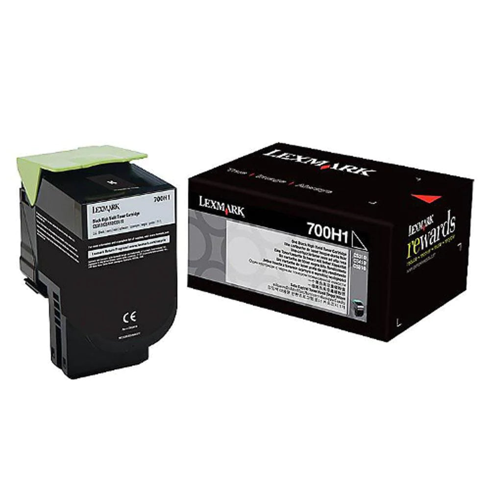 Lexmark CS310 CS410 Black Toner Cartridge, High Yield, Genuine OEM (70C0H10, 70C0HKG, 700H1, 701H)