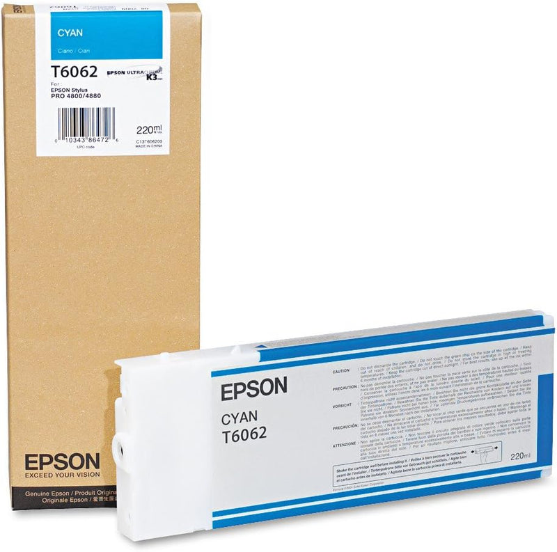 T606200 EPSON ULTRACHROME CYAN K3 STYLUS PRO 4800 & 4880 220