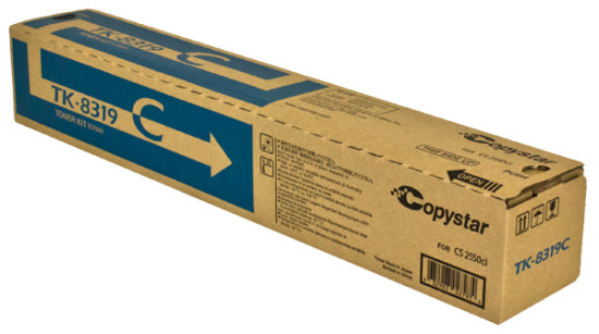 Copystar Genuine OEM TK8319C (TK-8319C) Cyan Toner Cartridge (6K YLD) (AKA 1T02MVCCS0)