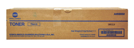 Konica Minolta Genuine OEM A202032 (TN415) TN-415 Black Toner Cartridge (25K YLD)
