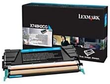 Lexmark X748 Cyan Toner Cartridge, High Yield, Genuine OEM