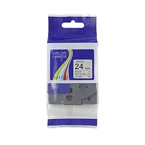 tzes951-black-on-matte-silver-24mm-laminated-strong-adhes