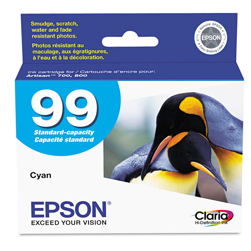 T099220-S EPSON ARTISAN 700/800, INK CARTRIDGE, CYAN (SENSOR