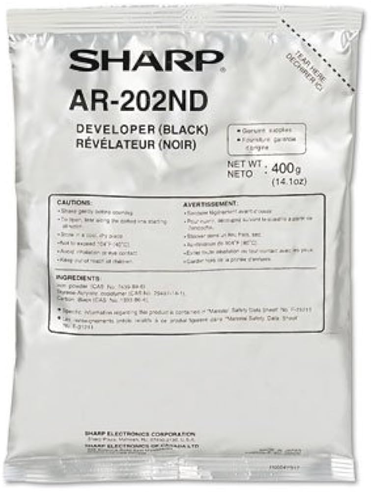 Sharp Genuine OEM AR202MD (AR-202MD) Developer Unit (50K YLD) (AR-202ND/ AR202ND)
