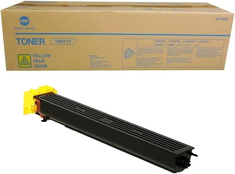 Konica Minolta Genuine OEM A070230 (TN611Y) Yellow Toner Cartridge (27K YLD)