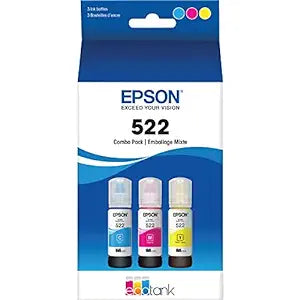 T522520-S Epson T522 D Ink Bottle, Dye CMY Combo, w/Sensor