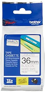 brother-genuine-tzesl261-black-on-white-self-laminating-tape-for-p-touch-label-makers-36-wide-x-8-m-long