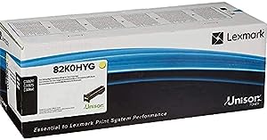 Lexmark CX820 Yellow Toner Cartridge, High Yield, Genuine OEM (82K1HY0, 82K0HYG)