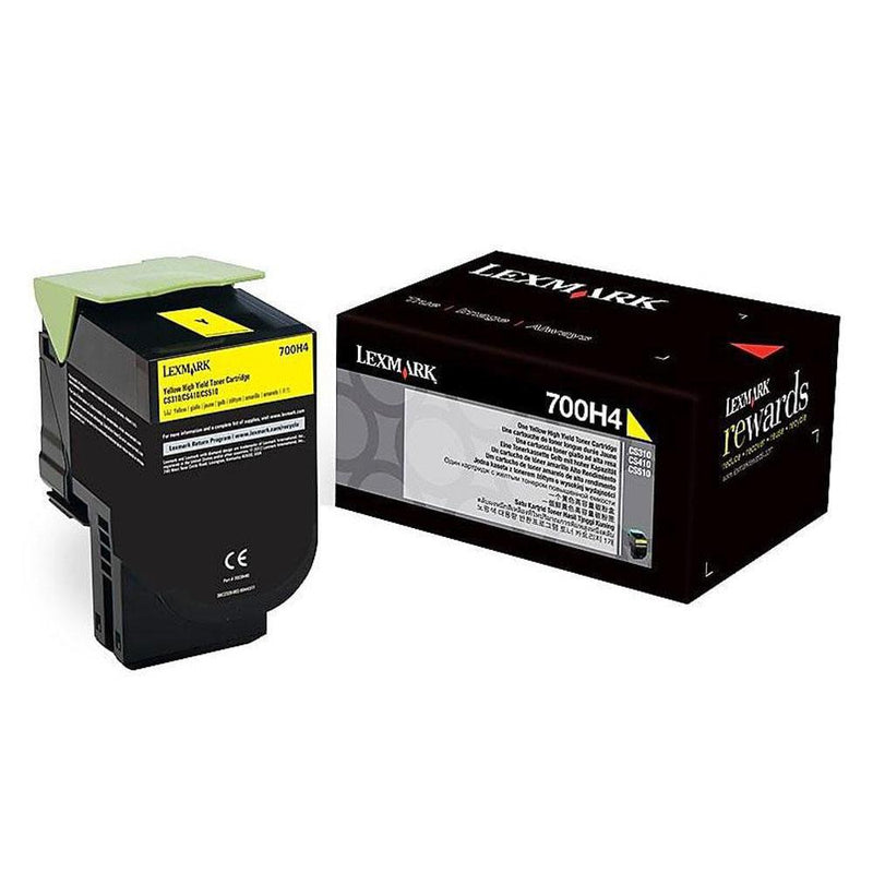 Lexmark CS310 CS410 Yellow Toner Cartridge, High Yield, Genuine OEM (70C1HY0, 700H4, 701HY, 70C0HYG)