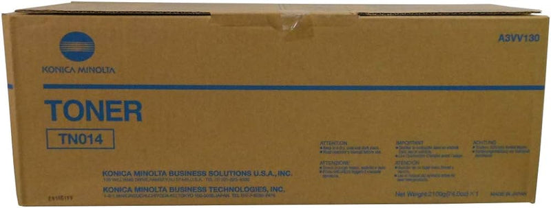 Konica Minolta Genuine OEM A3VV130 (TN014) (TN-014) Black Toner Cartridge