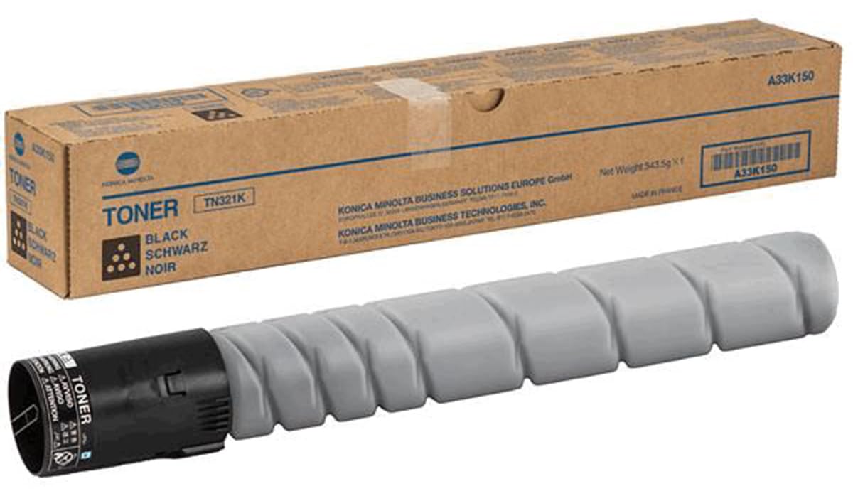 Konica Minolta Genuine OEM TN321K (A33K130) Black Toner Cartridge (27K YLD)