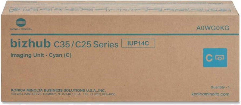 Konica Minolta Genuine OEM A0WG0KG (IUP-14C) Cyan Imaging Unit (30K YLD)