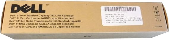 Dell Genuine OEM GD908 Yellow Toner Cartridge (8K YLD) (310-7896)