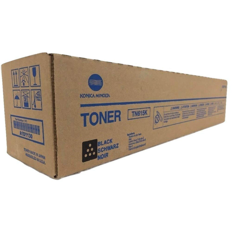 Konica Minolta Genuine OEM TN615K (TN-615K) Black Toner Cartridge (91K YLD) (AKA A1DY130)