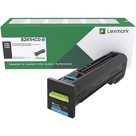 Lexmark CX820 Cyan Toner Cartridge, High Yield, Genuine OEM (82K1HC0, 82K0HCG)