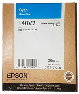 T40V220 Epson EPSON Ultrachrome XD2 Cyan Ink Cartridge 26ML