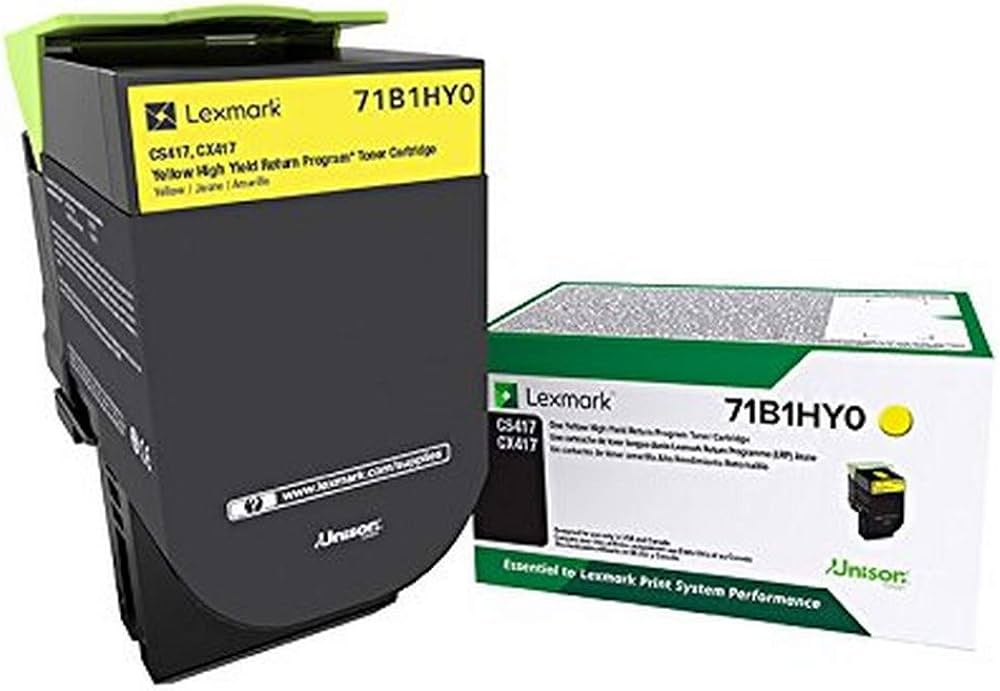 71B1HY0 LEXMARK CS/X417/517 YELLOW HY  TONER 3.5K