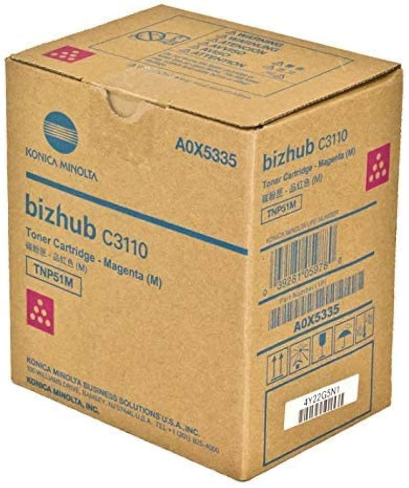 Konica Minolta Genuine OEM A0X5335 (TNP51M) Magenta Toner Cartridge (6K YLD)