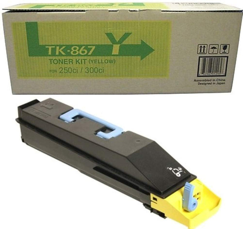 Kyocera Mita Genuine OEM TK867Y (TK-867Y) Yellow Toner Cartridge (12K YLD) (aka 1T02JZAUS0)
