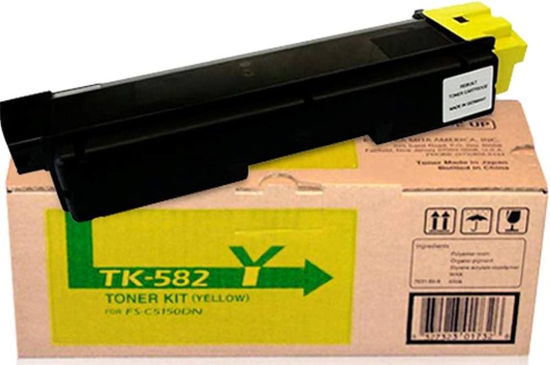 Kyocera Mita Genuine OEM TK582Y (TK-582Y / 1T02KTAUS0) Yellow Toner Cartridge (2.8K YLD)