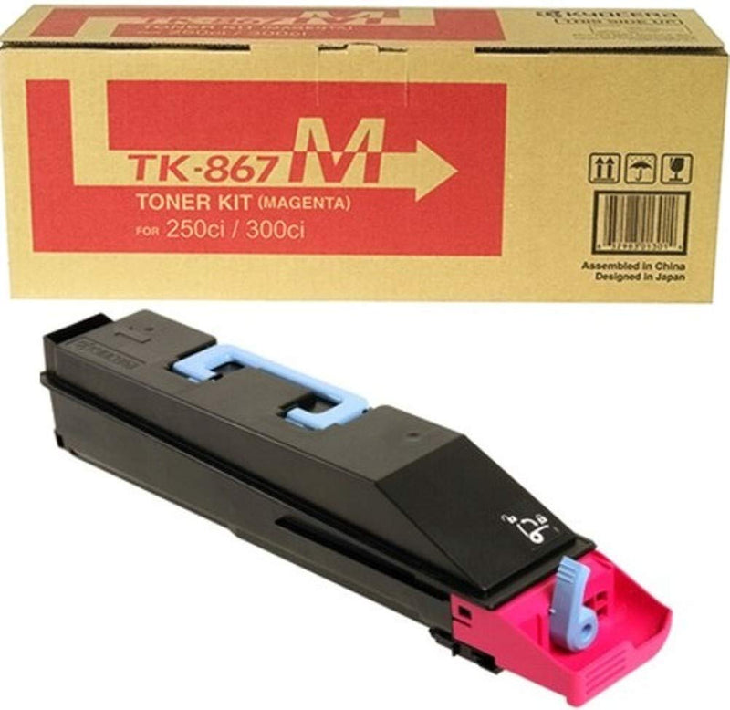Kyocera Mita Genuine OEM TK867M (TK-867M) Magenta Toner Cartridge (12K YLD) (aka 1T02JZBUS0)