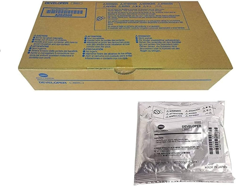Konica Minolta Genuine OEM A202500 (DV411) DV-411 Developer (121K YLD)