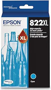 T822XL220-S Epson EPSON T822 High Capacity Cyan Ink Cartridg