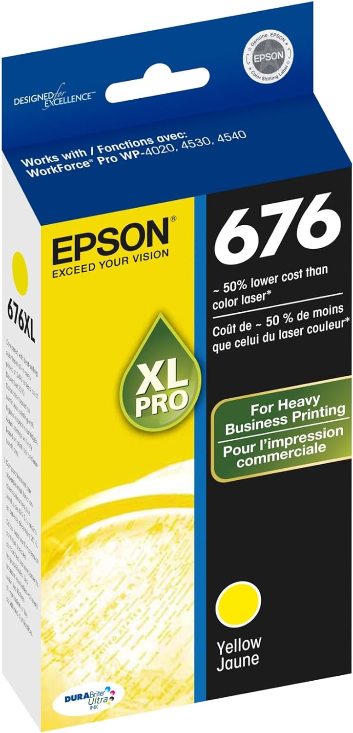 T676XL420-S EPSON 676XL YELLOW INK  WORKFORCE PRO 4020/4530