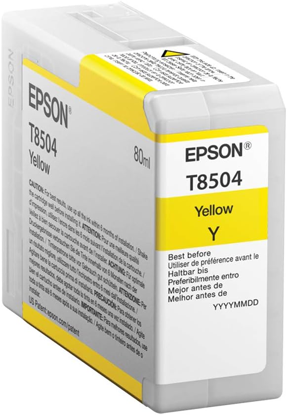 T850400 EPSON ULTRACHROME HD YELLOW INK 80ML/SURECOLOR P800