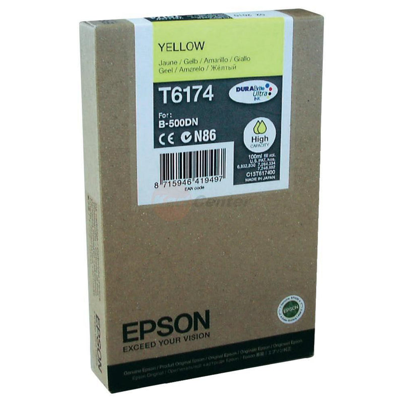 T617400 EPSON YELLOW INK, HIGH CAPACITY, B500N