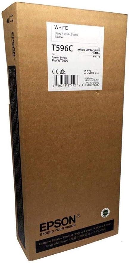 T596C00 Epson White Ink 350ml for WT7900 PrinterT596C00