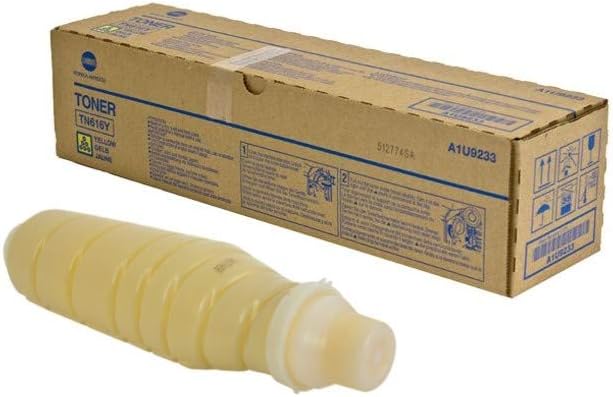 Konica Minolta Genuine OEM A1U9233 (TN616Y) HIGH YIELD Yellow Toner Cartridge (41.8K YLD)