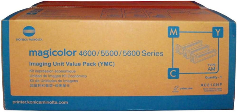 Konica Minolta Genuine OEM A0310NF Imaging Unit Color Value Pack Cyan  Magenta  Yellow (A03105F  A0310AF  A0310GF)