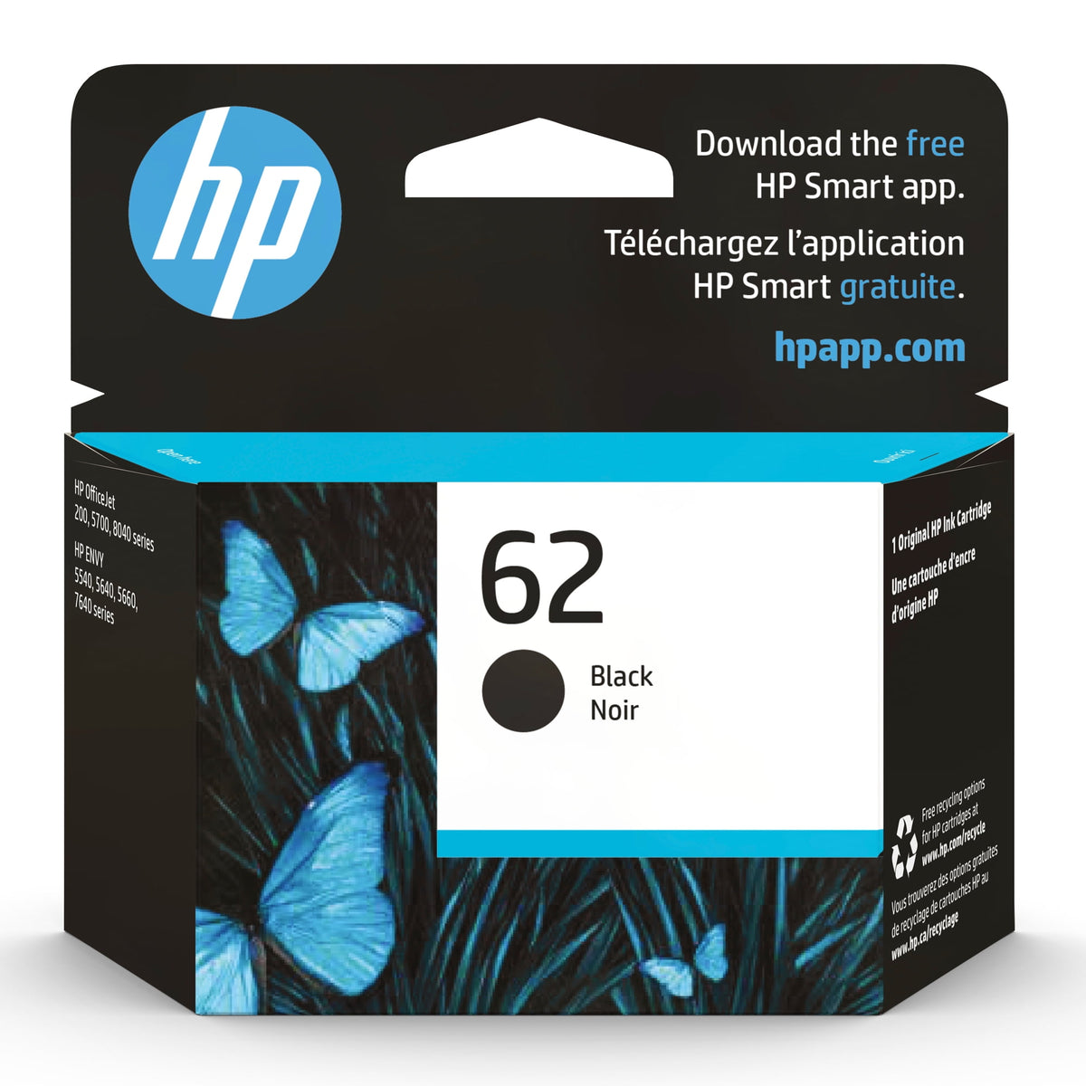 HP 62 Black Ink Cartridge C2P04AN