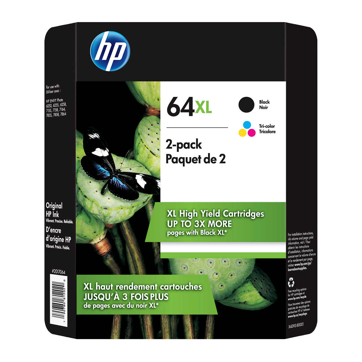 HP 64XL Black and Tri-Color High Yield Original