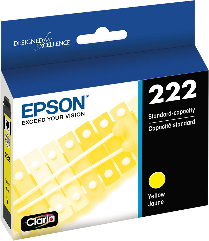 T222420-S Epson T222 Yellow Ink Cartridge, Standard Capacity