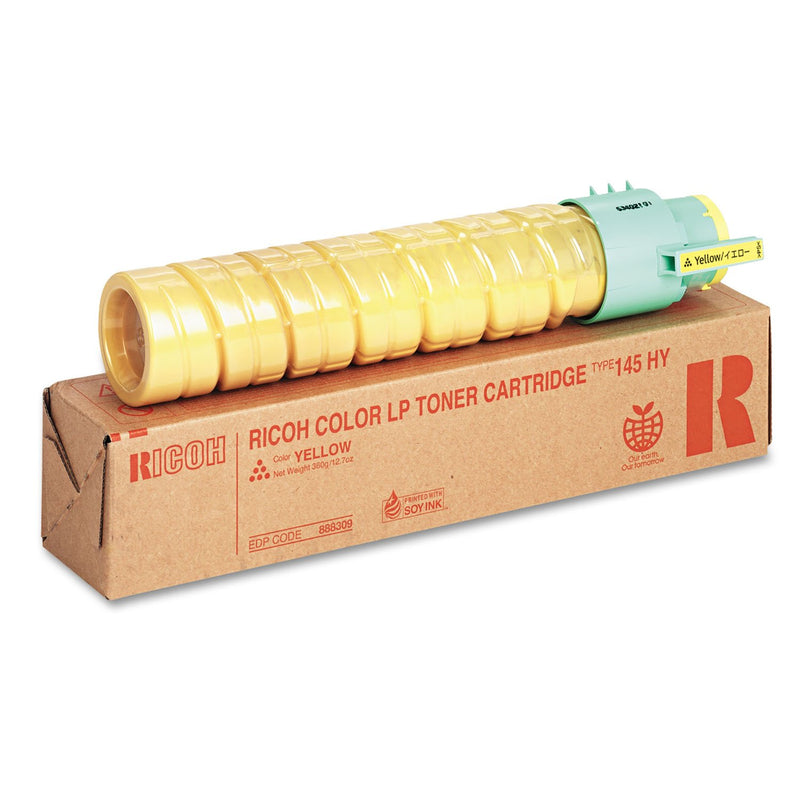 Ricoh Genuine OEM 888309 Type 145 High Yield Yellow Toner Cartridge (15K YLD)